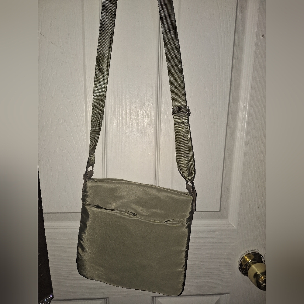 Sleek Olive Crossbody Bag